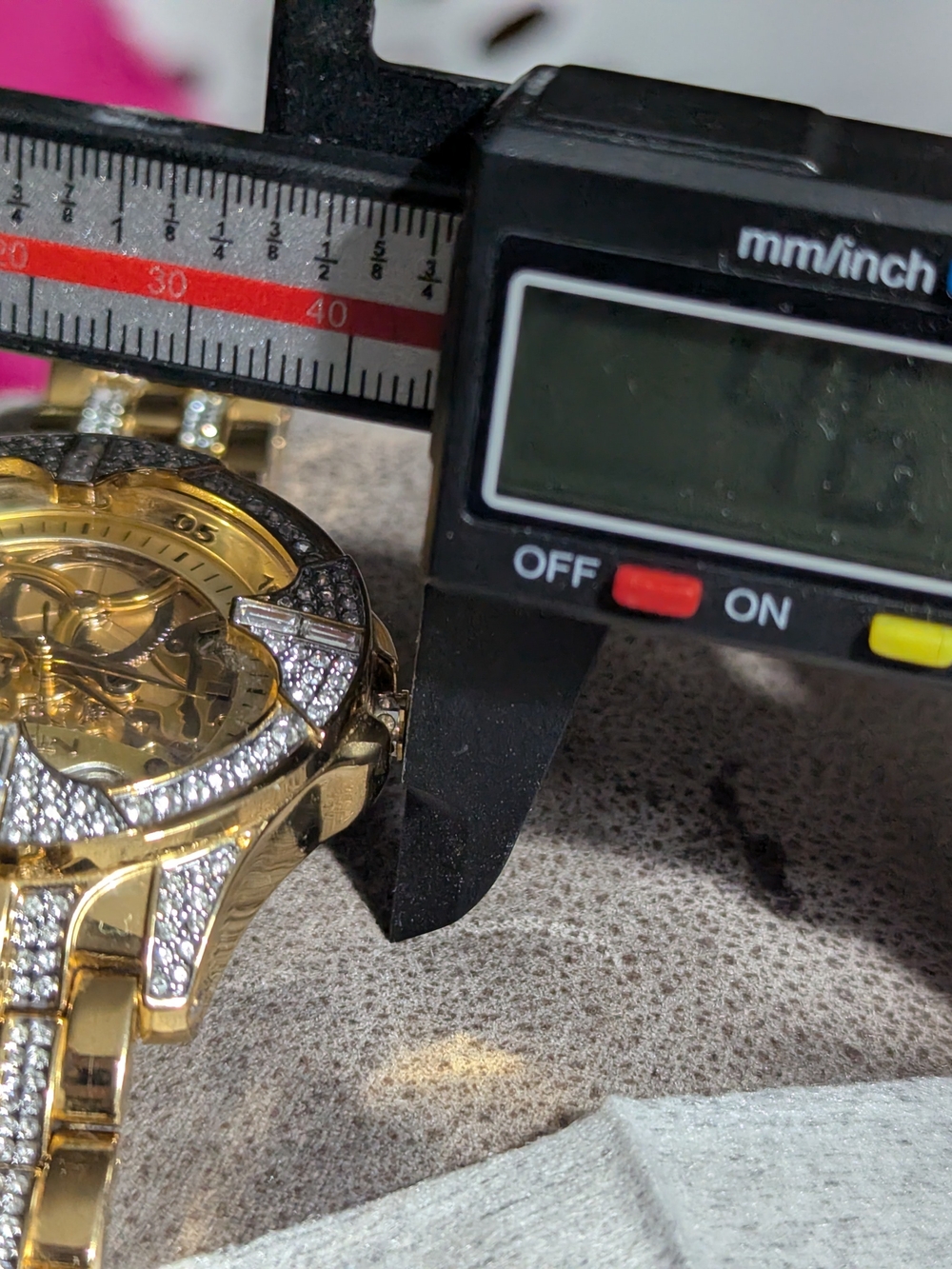 Gent's Gold & Crystal Skeleton Dial Watch by Elgin - Picture 12 of 13